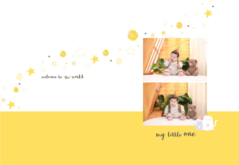 My Little One 宝贝亲子母婴 百岁童年写真 儿童幼儿纪念册 生日相册礼物