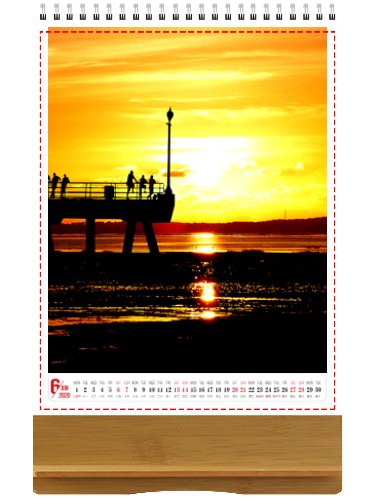 新-竹木纹跨年台历竹木纹台历【竖】